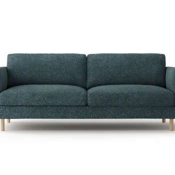 Canapea 3 locuri, Eden, Micadoni, 173x92x90 cm, tesatura structurata, verde albastrui melanj imagine