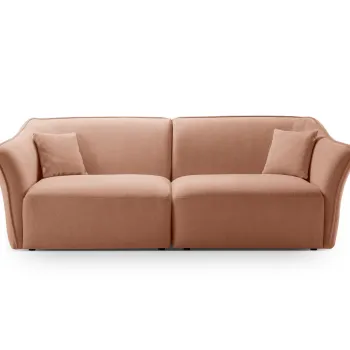 Canapea 3 locuri, Hailey, Micadoni Home, 206x102x79 cm, tesatura boucle, galben mustar imagine