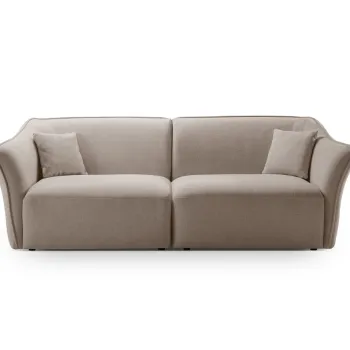 Canapea 3 locuri, Hailey, Micadoni Home, 206x102x79 cm, tesatura boucle, verde menta imagine