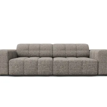 Canapea 3 locuri, Jennifer-140, Micadoni Home, 204x102x70 cm, tesatura chenille din poliester, gri imagine