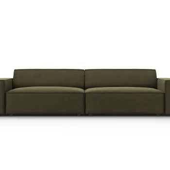 Canapea 3 locuri, Jodie, Micadoni Home, BL, 204x102x70 cm, catifea, verde imagine