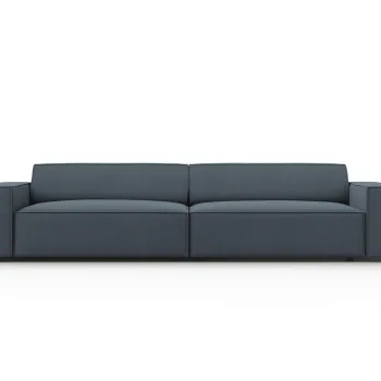 Canapea 3 locuri, Jodie, Micadoni Home, BL, 204x102x70 cm, poliester, albastru imagine