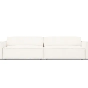 Canapea 3 locuri, Jodie, Micadoni Home, BL, 204x102x70 cm, poliester Boucle, bej imagine