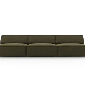 Canapea 3 locuri, Jodie, Micadoni Home, BL, 240x102x70 cm, catifea, verde imagine