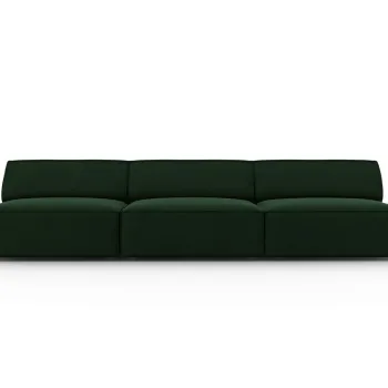 Canapea 3 locuri, Jodie, Micadoni Home, BL, 240x102x70 cm, catifea, verde bottle imagine
