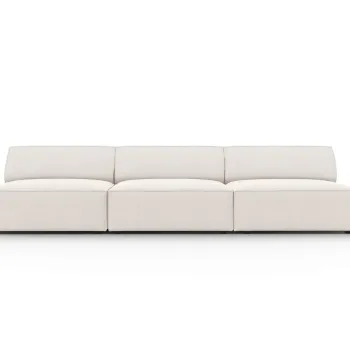 Canapea 3 locuri, Jodie, Micadoni Home, BL, 240x102x70 cm, poliester, bej deschis imagine