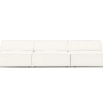 Canapea 3 locuri, Jodie, Micadoni Home, BL, 240x102x70 cm, poliester Boucle, bej imagine