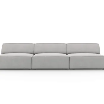 Canapea 3 locuri, Jodie, Micadoni Home, BL, 240x102x70 cm, poliester, gri deschis imagine