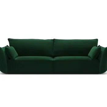 Canapea 3 locuri, Kaelle, Micadoni Home, BL, 208x100x85 cm, catifea, verde bottle imagine