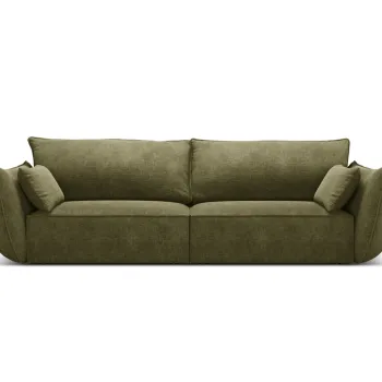 Canapea 3 locuri, Kaelle, Micadoni Home, BL, 208x100x85 cm, poliester chenille, verde imagine