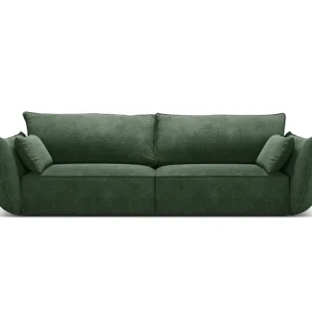 Canapea 3 locuri, Kaelle, Micadoni Home, BL, 208x100x85 cm, poliester chenille, verde bottle imagine