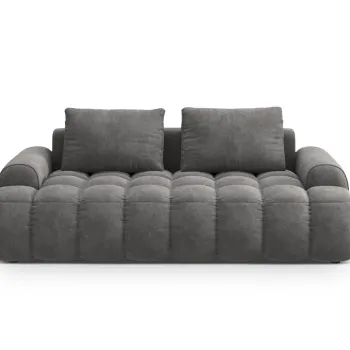 Canapea 3 locuri, Linz, Cosmopolitan Design, 200x100x84 cm, catifea, gri imagine