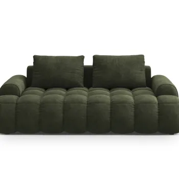 Canapea 3 locuri, Linz, Cosmopolitan Design, 200x100x84 cm, catifea, verde imagine