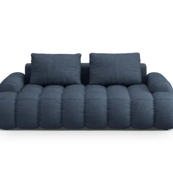 Canapea 3 locuri, Linz, Cosmopolitan Design, 200x100x84 cm, tesatura structurata, albastru inchis imagine