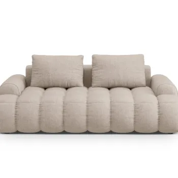 Canapea 3 locuri, Linz, Cosmopolitan Design, 200x100x84 cm, tesatura structurata, bej sand imagine