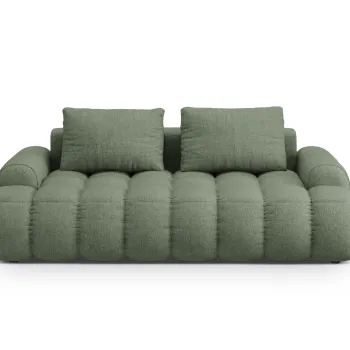 Canapea 3 locuri, Linz, Cosmopolitan Design, 200x100x84 cm, tesatura structurata, verde oliv inchis imagine