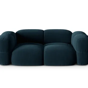 Canapea 3 locuri, Loretto, Cosmopolitan Design, 210x100x68 cm, catifea, albastru petrol inchis imagine