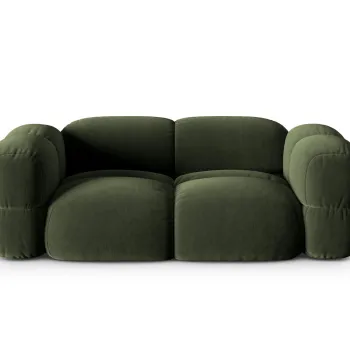 Canapea 3 locuri, Loretto, Cosmopolitan Design, 210x100x68 cm, catifea, verde imagine