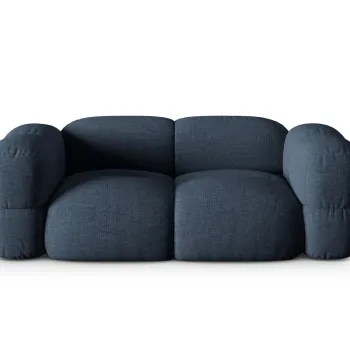 Canapea 3 locuri, Loretto, Cosmopolitan Design, 210x100x68 cm, tesatura structurata, albastru inchis imagine