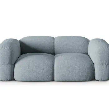 Canapea 3 locuri, Loretto, Cosmopolitan Design, 210x100x68 cm, tesatura structurata, albastru pastel imagine