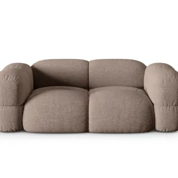 Canapea 3 locuri, Loretto, Cosmopolitan Design, 210x100x68 cm, tesatura structurata, cappuccino imagine