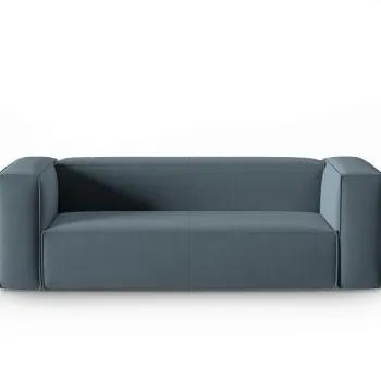 Canapea 3 locuri, Mackay, Cosmopolitan Design, 200x94x73 cm, catifea, albastru imagine