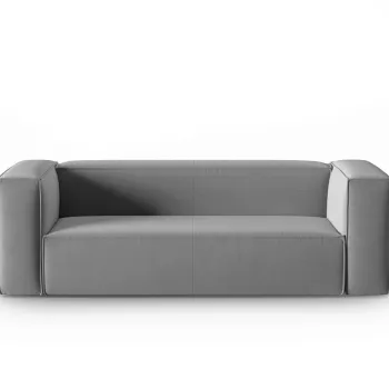 Canapea 3 locuri, Mackay, Cosmopolitan Design, 200x94x73 cm, catifea, gri deschis imagine
