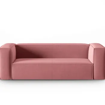 Canapea 3 locuri, Mackay, Cosmopolitan Design, 200x94x73 cm, catifea, roz somon imagine