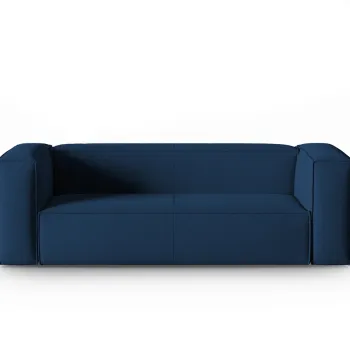 Canapea 3 locuri, Mackay, Cosmopolitan Design, 200x94x73 cm, catifea tricotata, albastru inchis imagine