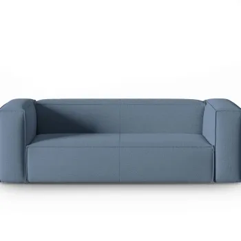 Canapea 3 locuri, Mackay, Cosmopolitan Design, 200x94x73 cm, catifea tricotata, albastru jeans imagine