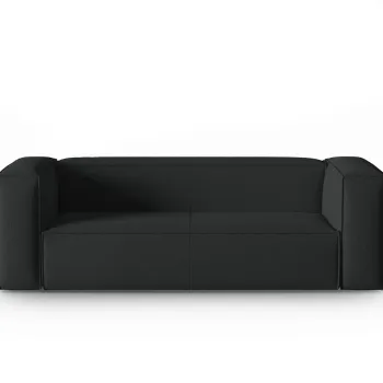 Canapea 3 locuri, Mackay, Cosmopolitan Design, 200x94x73 cm, catifea tricotata, antracit imagine