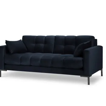 Canapea 3 locuri, Mamaia, Micadoni Home, BL, 177x92x75 cm, catifea, albastru inchis imagine