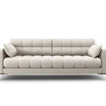 Canapea 3 locuri, Mamaia, Micadoni Home, BL, 177x92x75 cm, tesatura tip twill, bej imagine