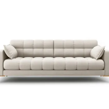 Canapea 3 locuri, Mamaia, Micadoni Home, GL, 177x92x75 cm, tesatura tip twill, bej imagine