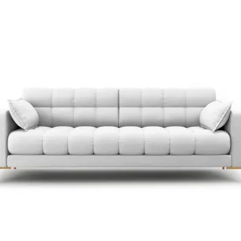 Canapea 3 locuri, Mamaia, Micadoni Home, GL, 177x92x75 cm, tesatura tip twill, gri deschis imagine