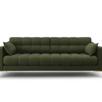 Canapea 3 locuri, Mamaia, Micadoni Home, GL, 177x92x75 cm, tesatura tip twill, verde imagine