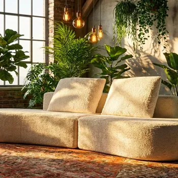 Canapea 3 locuri, Mauro Ferretti, Island, 238x92x78 cm, ambalata vidata, poliester/burete, alb imagine