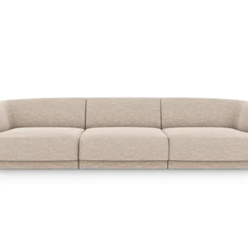 Canapea 3 locuri, Miley, Micadoni Home, BL, 259x85x74 cm, poliester chenille, bej imagine