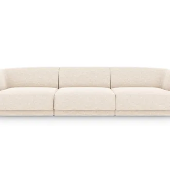 Canapea 3 locuri, Miley, Micadoni Home, BL, 259x85x74 cm, poliester chenille, bej deschis imagine