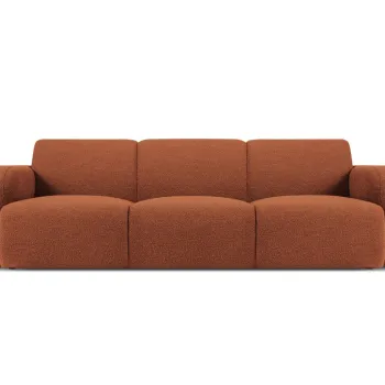 Canapea 3 locuri, Molino-101, Micadoni Home, 235x95x72 cm, tesatura boucle, maro imagine