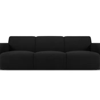 Canapea 3 locuri, Molino-101, Micadoni Home, 235x95x72 cm, tesatura boucle, negru imagine