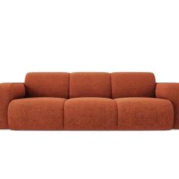 Canapea 3 locuri, Molino-140, Micadoni Home, 235x95x72 cm, tesatura chenille din poliester, teracota imagine