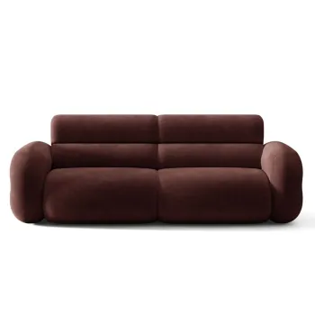 Canapea 3 locuri, Neo, Micadoni Home, 220x100x83 cm, tesatura Chenille, maro cherrywood imagine