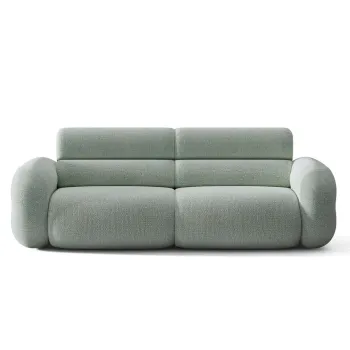 Canapea 3 locuri, Neo, Micadoni Home, 220x100x83 cm, tesatura Chenille Silencio, albastru muted imagine