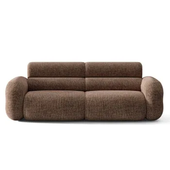 Canapea 3 locuri, Neo, Micadoni Home, 220x100x83 cm, tesatura Chenille Silencio, maro imagine