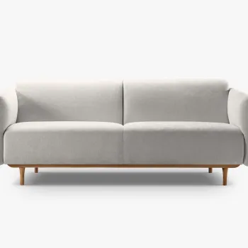 Canapea 3 locuri, Noomi-215, Micadoni Home, 196x94x75 cm, tesatura structurata chenille, gri deschis imagine