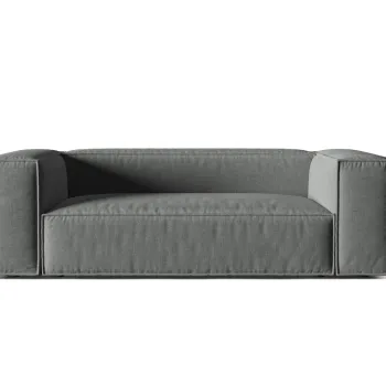 Canapea 3 locuri, Nuria-215, Micadoni Home, 210x110x72 cm, tesatura structurata chenille, gri imagine