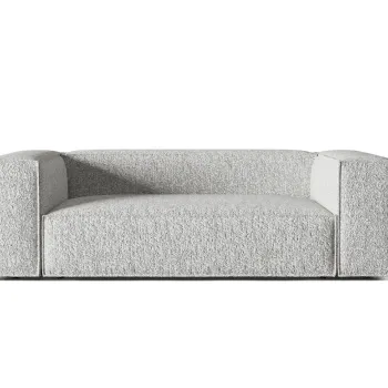 Canapea 3 locuri, Nuria-260, Micadoni Home, 210x110x72 cm, tesatura boucle, argintiu imagine