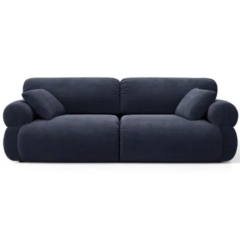 Canapea 3 locuri, Ophelia, Micadoni Home, 217x100x84 cm, tesatura structurata, albastru navy imagine