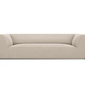Canapea 3 locuri, Ruby, Micadoni Home, BL, 232x93x69 cm, catifea, bej imagine